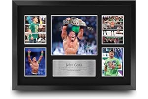 HWC Trading John Cena Wrestling 16 x 12 inch (A3) Printed Gifts Signed Autograph Picture for WWE & WWF Memorabilia Fans - 16"