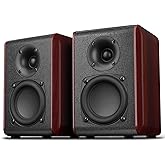 Saiyin Passive Bookshelf Speakers with 3.5 inch Woofer,Home Desktop Stereo Speakers,Amplifier or Receiver Required,Passive Surround, Front Speakers for PC/Gaming/Turntable,4 Ohms,Wall Mountable