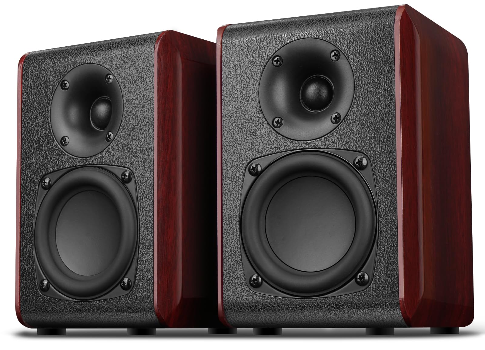 Photo 1 of Saiyin Passive Bookshelf Speakers with 3.5 inch Woofer,Home Desktop Stereo Speakers,Amplifier or Receiver Required,Passive Surround, Front Speakers for PC/Gaming/Turntable,4 Ohms,Wall Mountable