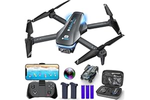 TENSSENX Drone with Camera, 1080P HD FPV Foldable RC Quadcopter with 90° Adjustable Lens, Gestures Selfie, One Key Start, Altitude Hold, 360° Flip, 2 Batteries, Toys Gifts for Kids, Adults, Beginner