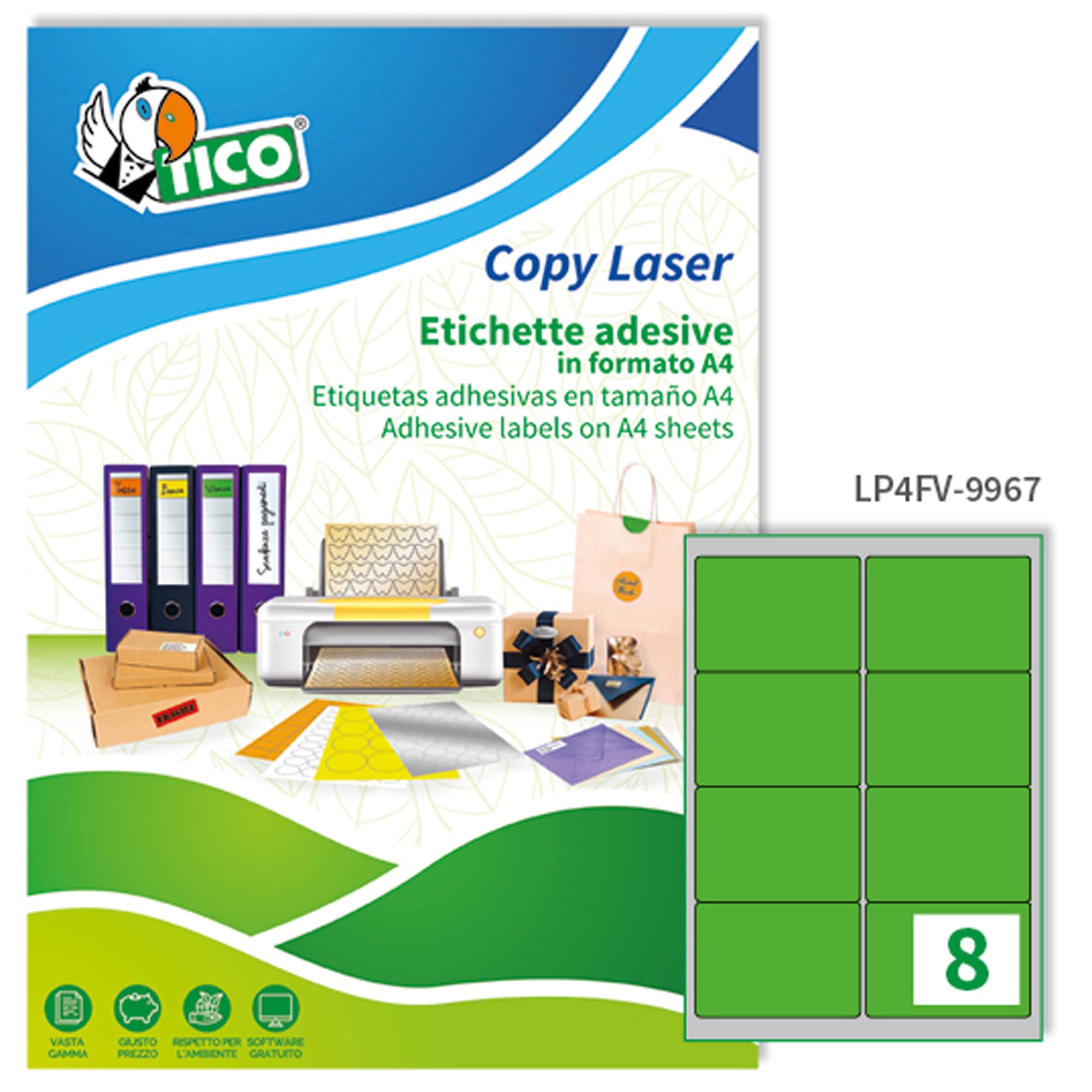 TICO lp4fv-9967 Labels Copy Laser Premium