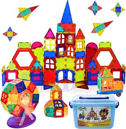 Gifts2U Magnetic Blocks, 96PCS Magnetic 