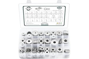 JMINRUN Fender Washers, 520 Pcs SAE + Metric 23 Sizes Flat Washers Assortment Set, 304 Stainless Steel Assorted Hardware Washers Kit for Bolts (M3 M4 M5 M6 M8 M10 M12 6# 8# 10# 1/4 5/16 3/8 1/2)