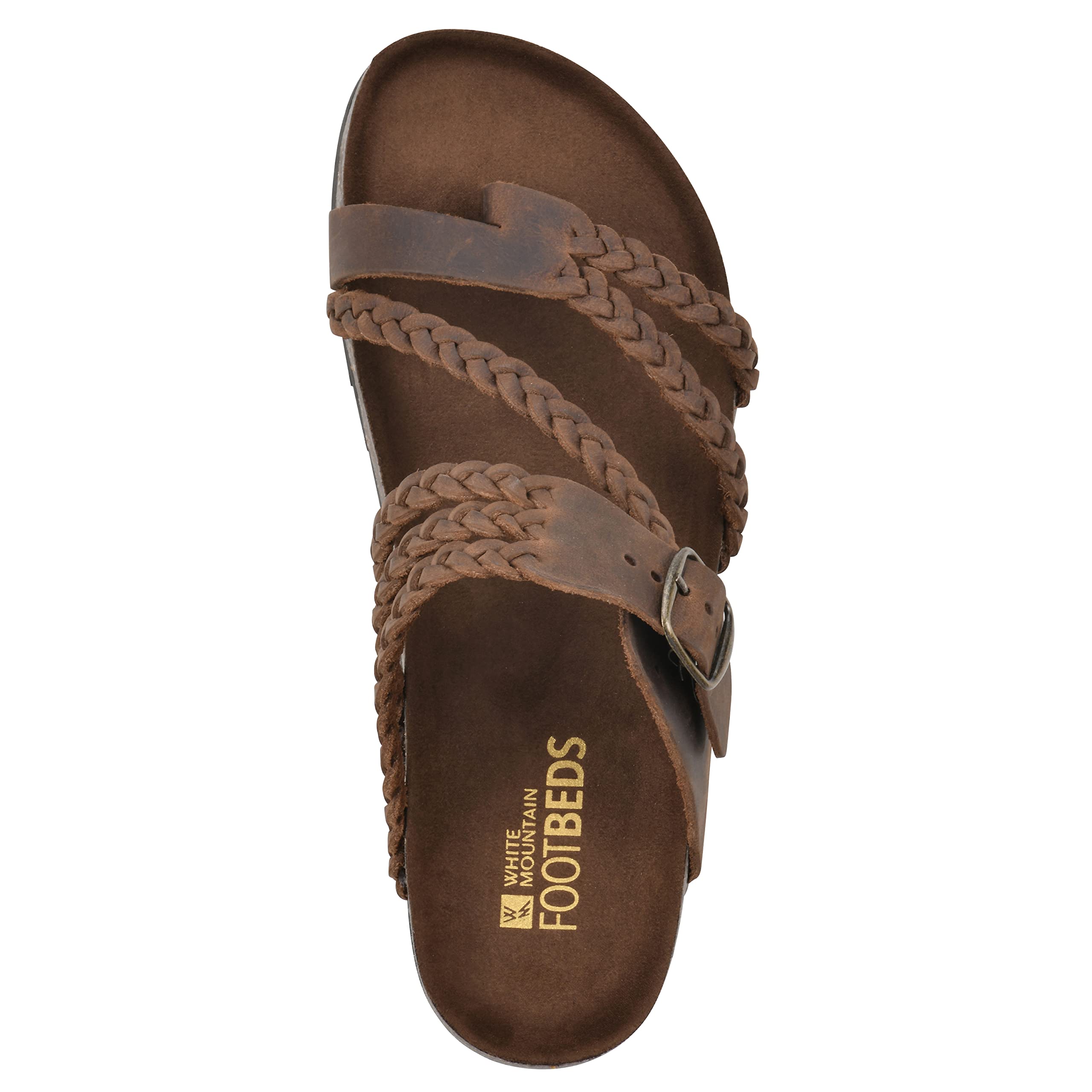 WHITE MOUNTAIN Women's Hayleigh Braided Signature Comfort-Molded Footbed Sandal
