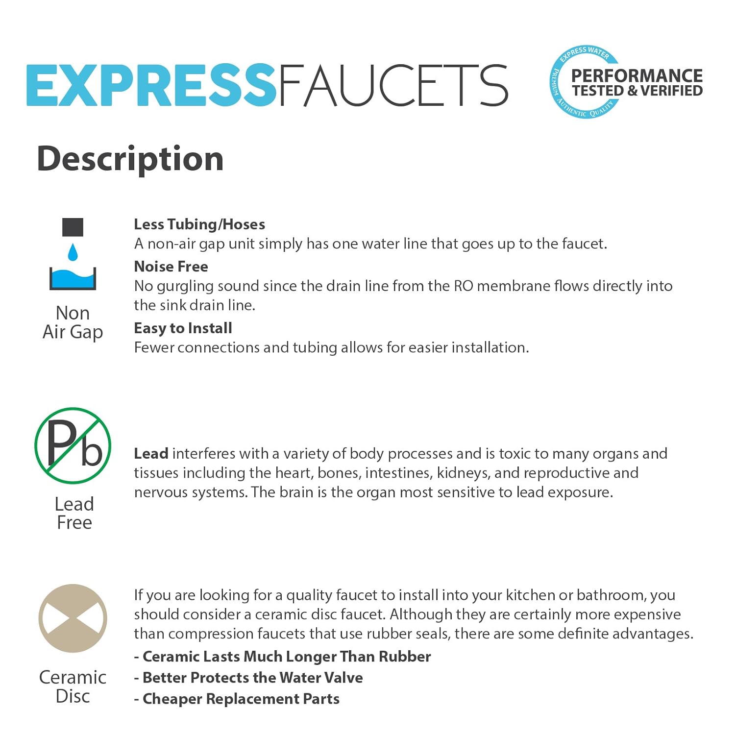 Express Water Deluxe Ceramic Disc Designer Kitchen Sink Faucet