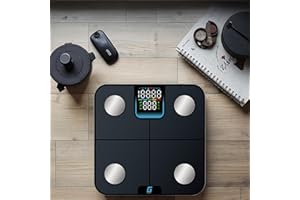 Body Fat Scale, Smart Scale for Body Weight, BMI Digital Bathroom Weight Scale, Body Measurements with Smartphone App sync wi