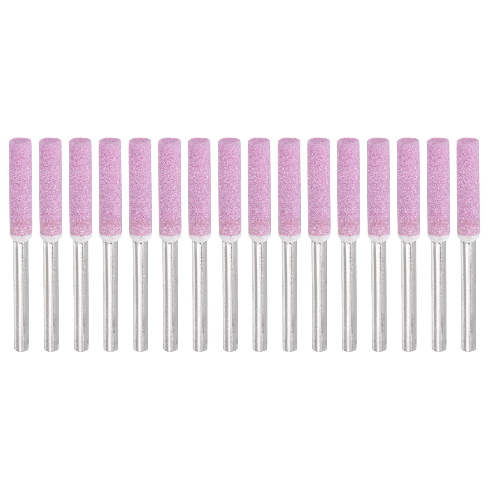 PATIKIL 16 Pcs Diamond Chainsaw Sharpener 3/16 Inch High Hardness Sharpening Stone Polishing Chainsaw Sharpening Kit Grinding File Tool for Chain Saw Stone Jewelry Wood, Pink(4.8mm)