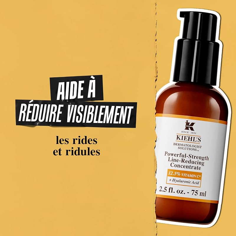 Sérum Visage Anti-Rides Vitamine C 12,5% Acide Hyaluronique