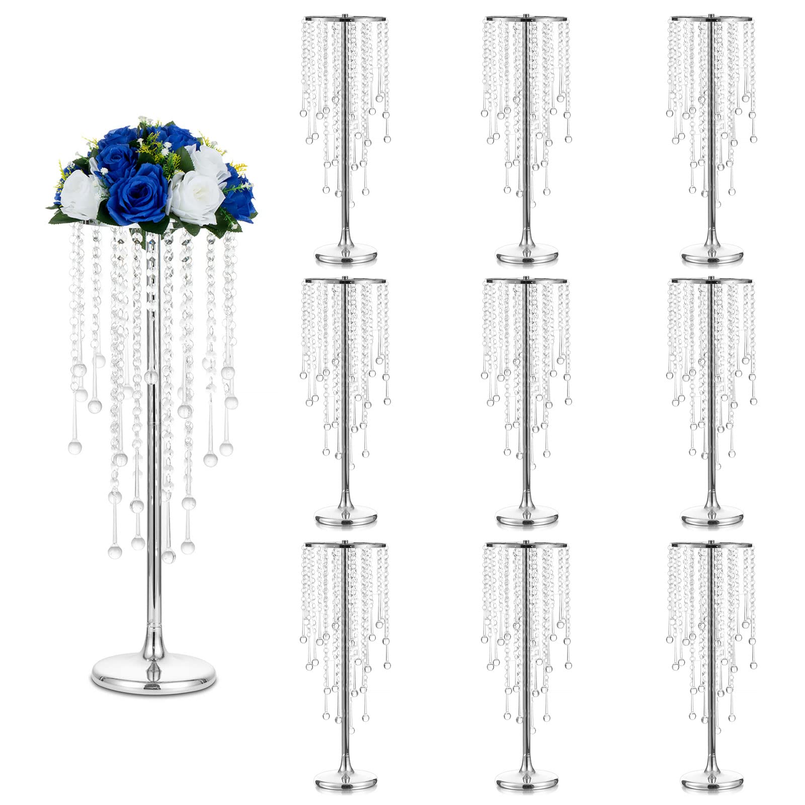 Sziqiqi Flower Centerpieces for Wedding Tables Metal - Tall Vases with ...