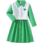 J·E Sterguard Little Girls Clothes Size 3T-12 Girl Cotton Long Sleeve Dresses 2 Piece Outfits for Kids