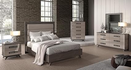 Amazon Com Esf Gabrielle Modern Bedroom Set Queen Bed 2