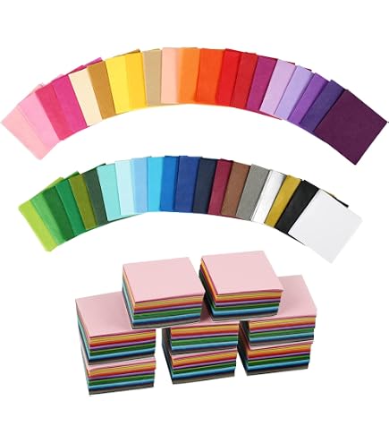 Phinus 6300-Piece Tissue Paper Squares – 42 Colors, 1 Inch Each, For Crafts, Art & Party Decor