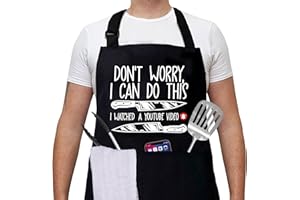 Cusugbaso Funny Aprons for Men Grill-Apron for Father's Day, Christmas, Birthday Gifts for Dad from Daughter, Son, Wife