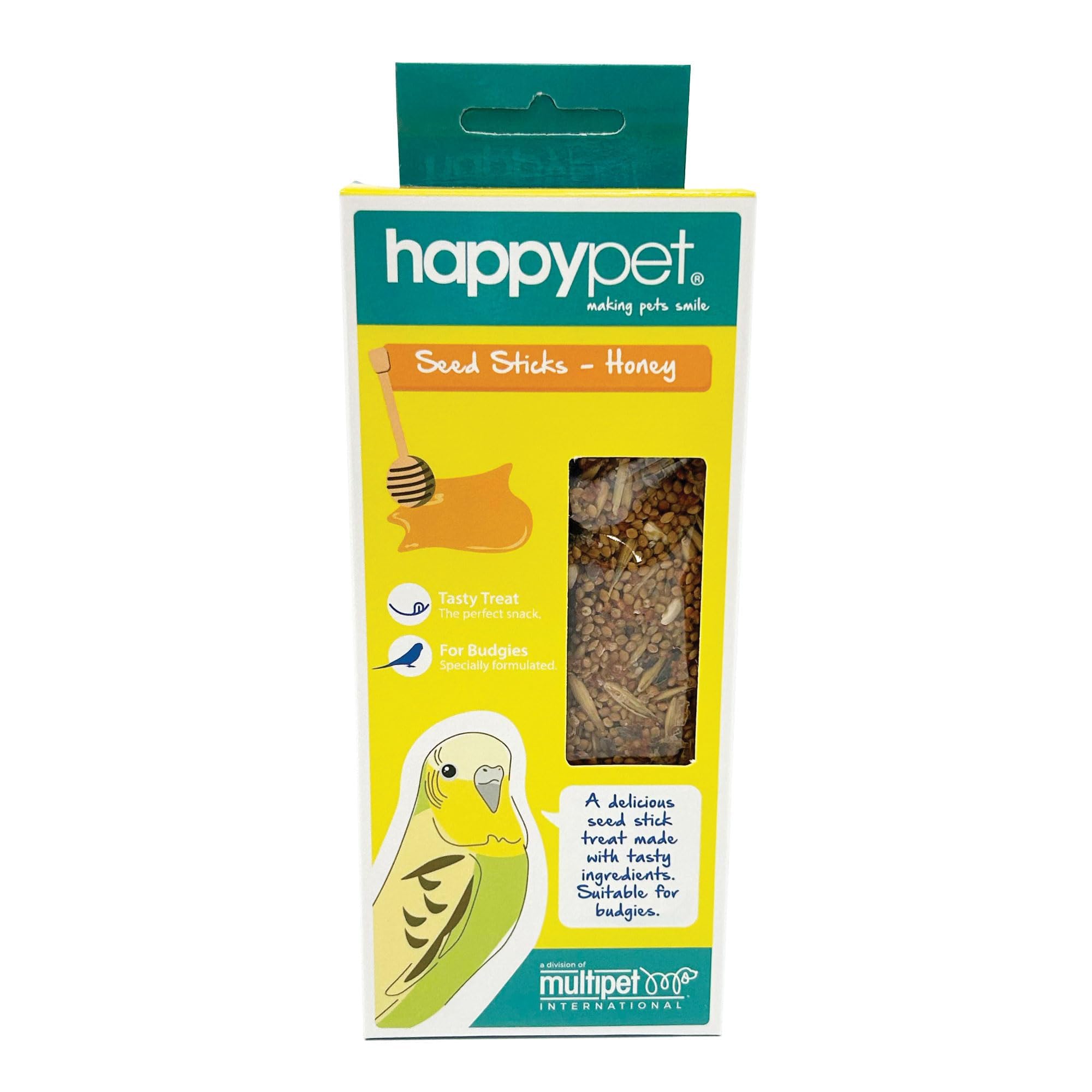 HappyPet Tweeter's Treats Seed Sticks for Budgies, Honey, packaging may vary