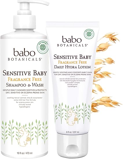 babo botanicals sensitive baby shampoo & wash