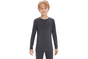 Iguana Unisex Kids 100% Merino Wool Base Layer Top Thermal Underwear Shirt for Girls and Boys