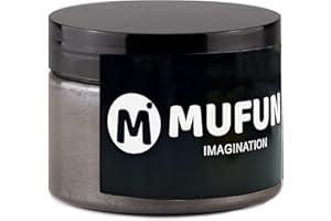 MUFUN Kintsugi Repair Kit, 100g Mica Powder for Epoxy Resin, Epoxy Color Pigment, Mica Powder for Kintsugi Kit Repair and Resin Art Supplies (Silver Black)