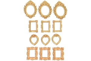 NUOBESTY Vintage Mini Photo Frames Gold Miniature Resin Picture Frames 4 Styles for Diy Crafts Home Decor Photography Props 1