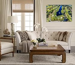 WESTON FL USA Golf Course Wall Art for Office Golf