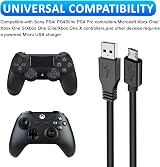 BLKing USB Charger Cable for PS4 DualShock 4 Controller 5M Micro USB view 4