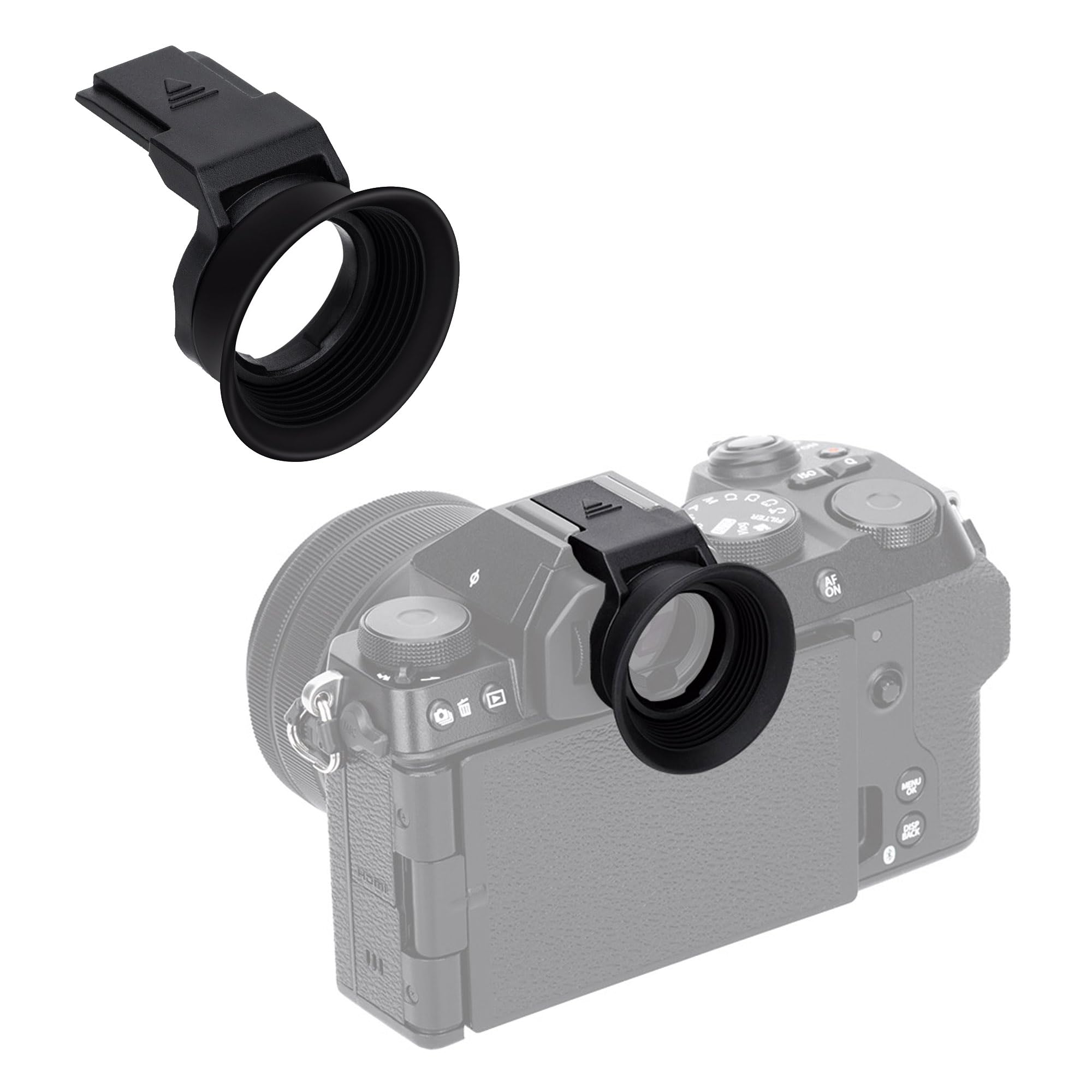 Photo 1 of JJC Eyecup Eye Cup Eyepiece for Fuji Fujifilm X-S20 X-S10 X-T200 XS20 XS10 XT200 Mirrorless Camera, Extended Soft Rubber Eyecup Viewfinder Cover