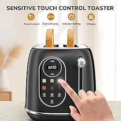 Keenstone Smart Touch Screen Toaster 2 Slice, Retro
