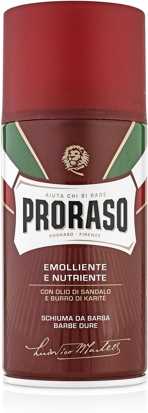 Proraso Red Nourish Shaving Foam 300 ml - Rich Emollients Sandalwood