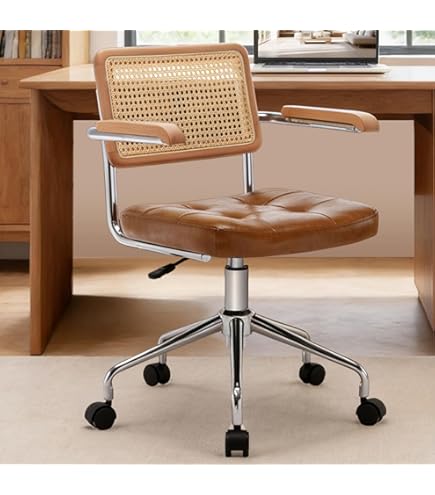 Amazon.com: Computer Chair, Japanese Rattan Computer Chair Retro