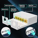 YuanLey PoE Extender 1x4 Gigabit 802.3af/at/bt IP66 Waterproof VLAN Extender view 4