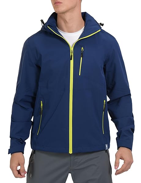 LITTLE DONKEY ANDY MEN’S WATERPROOF RAIN JACKET BREATHABLE...