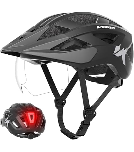 Basecamp Clear Visor Removable Goggles Shield Cycling Bike Helmet in Model 049, Adult Helmets