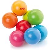 HABA Magica Wooden Grasping Toy Rattle - Baby Teething &amp; Sensory Toy | This wooden teether helps babies develop motor skills and sensory exploration, making it a great Montessori baby gift.