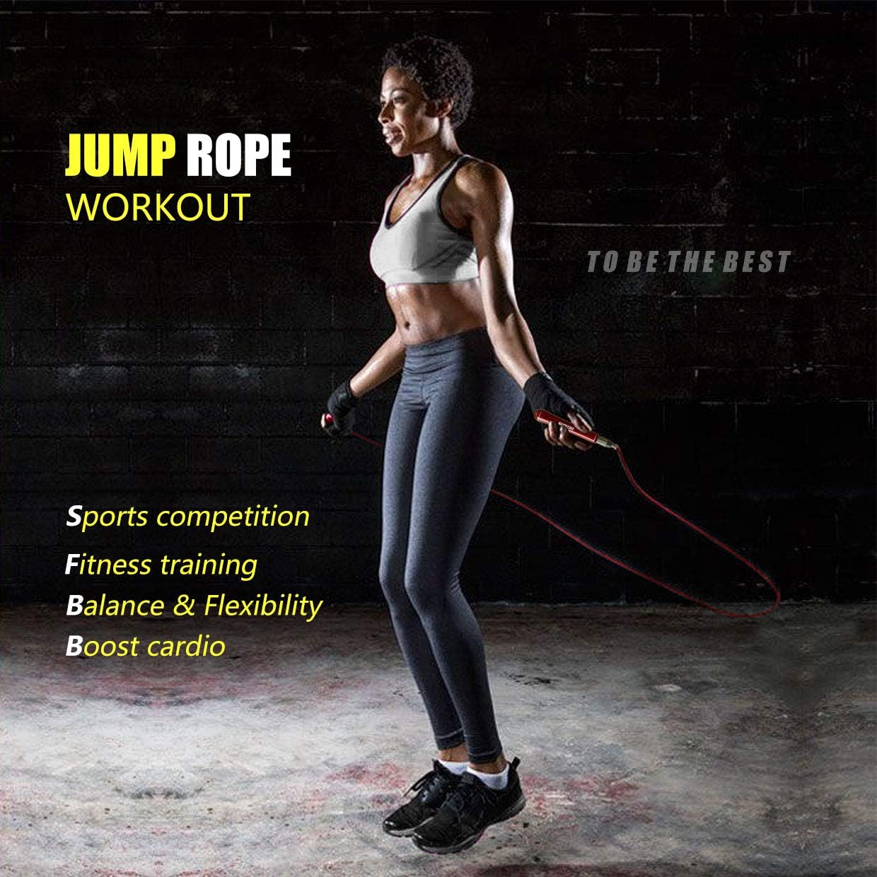 SOLSOULAB Jump Rope for Workout, Premium Quality with Self-Locking Adjustable Design, Skipping Rope for Fitness, Boxing Jumping Rope for Women and Men : Sports & Outdoors