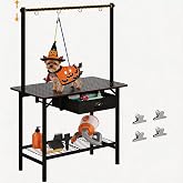 Dog Grooming Table with Drawers and Mesh Tray,32 Inch Adjustable Pet Grooming Table with Non-slip Removable Washable Mat and EVA Protective Lanyard ,Professional Grooming Table for small Dogs at Home