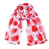 CYian Scarf for Women Floral Printed Scarves Long Fashion Scarf Lightweight Shawls Wrap Fall Winter Headscarf for Women
