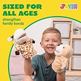 JOYIN 6Pcs Kids Hand Puppet Set with Working Mouth Elephant Giraffe Lion Bear view 5