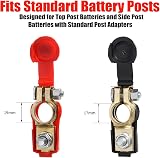 Shudyear 12V 3-Way Battery Terminal Connectors Copper Plate Negative Positive view 3
