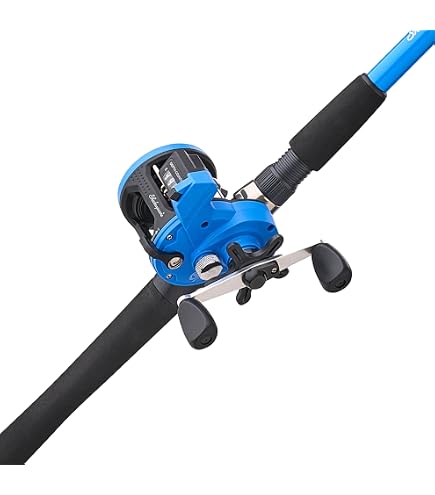 Featherlight Pro 8'6'' ML 2 pc/Spin Reel Combo BLK/BLUE : Sports & Outdoors