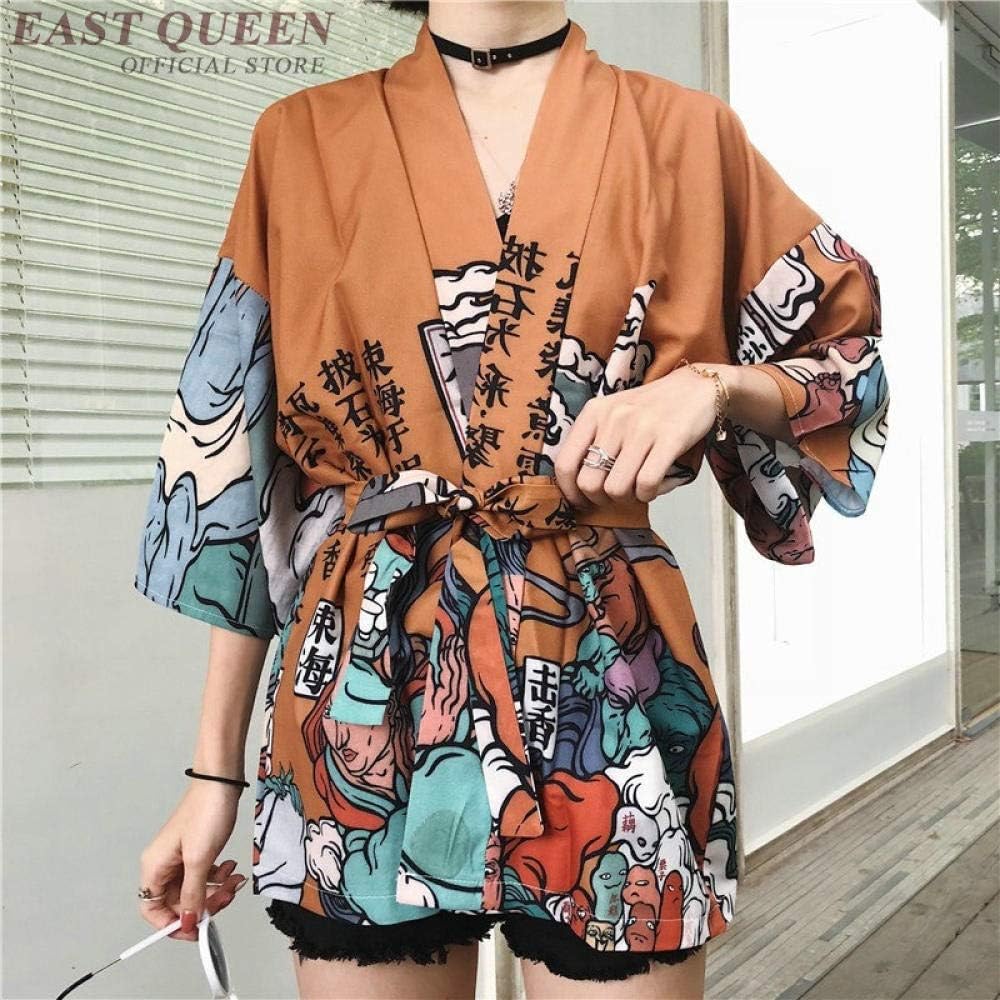 Kimono Cardigan Blusa de Verano Kimonos Playa Mujer Cosplay Yukata Femenina OBI Cosplay Streetwear Japonés