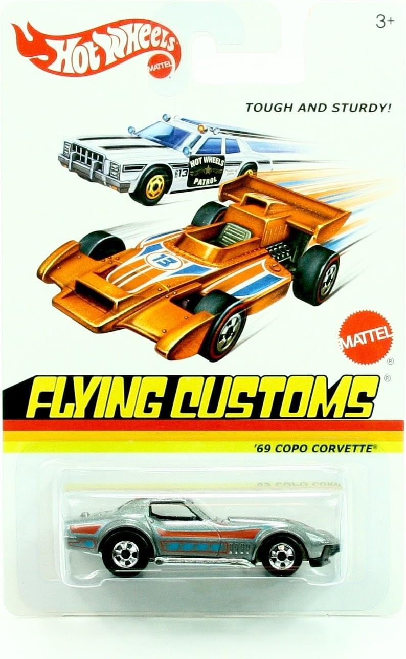 Mattel Flying Customs '69 COPO Corvette 2013 Release of The 1974 Classic Series - 1:64 Scale Throw Back HOT Wheels Die-Cast Vehicle