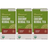 Teeccino French Roast Herbal Tea - 25 Tea Bags - Rich &amp; Roasted Herbal Tea That&rsquo;s Caffeine Free &amp; Prebiotic for Natural Energy, Coffee Alternative, (Pack of 3)
