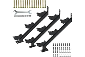 THOOUM 3 Pack Steel Stair Stringer, 3 Steps Stair Riser, Outdoor Metal Step Stringers for 20.7 Inch Height Deck.