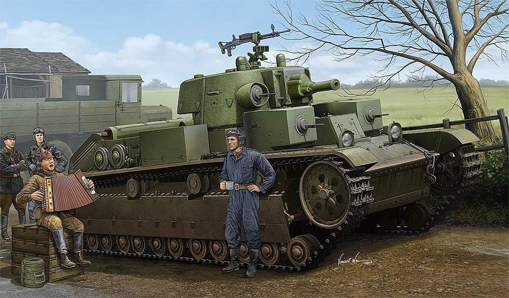 Hobbyboss 83855 1:35 Scale Soviet T-28 Medium Tank Cone Turret Plastic Model Kit