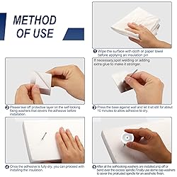PATIKIL 100mm Self Stick Insulation Pins, 50Sets