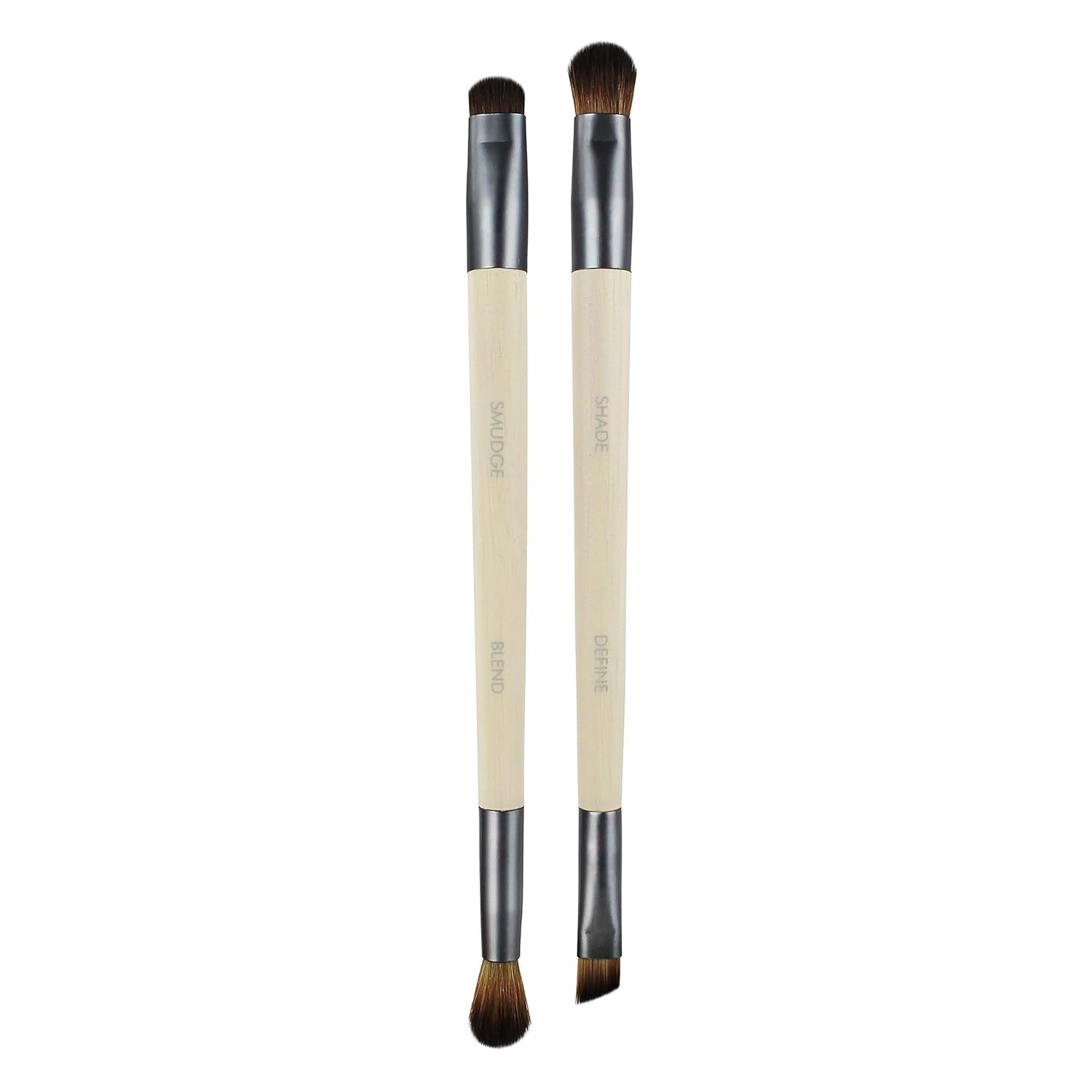 EcoTools Duo Eyeshadow Makeup Brush Set, Define Blend & Smudge, Set of 4 Brush Heads: Beauty
