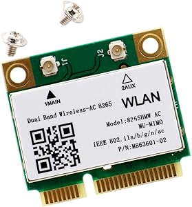 Deal4GO 8265 HMW 8265ac 802.11ac 867Mbps Mini PCie WiFi Adapter Wireless-AC WLAN Card w/Bluetooth 4.2 for Intel 8265HMW