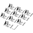 Justech 10PCS 4040 4080 Aluminum Extrusion Profile Connector, Corner Mounting Bracket L Shape Right Angle Joint Brace Inside Corner Bracket Slot 8mm with 40 PCS T Nuts and Hex Screw Bolts-Silver