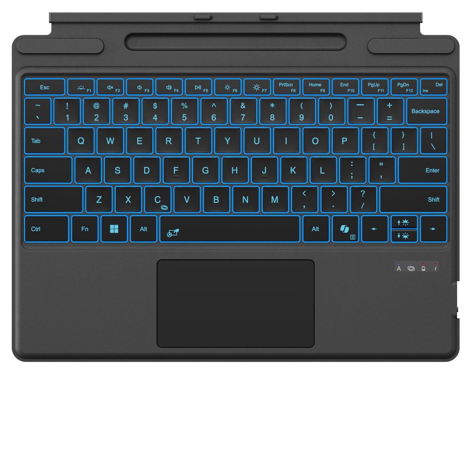 Photo 1 of Surface Pro Keyboard for Microsoft Surface Pro 11/10/9/8/X 13", 7 Color Backlits, Detachable Bluetooth Wireless Keyboard with Pen Storage, Ultra-Slim Rechargeable Type Cover with Multi-Touch Trackpad