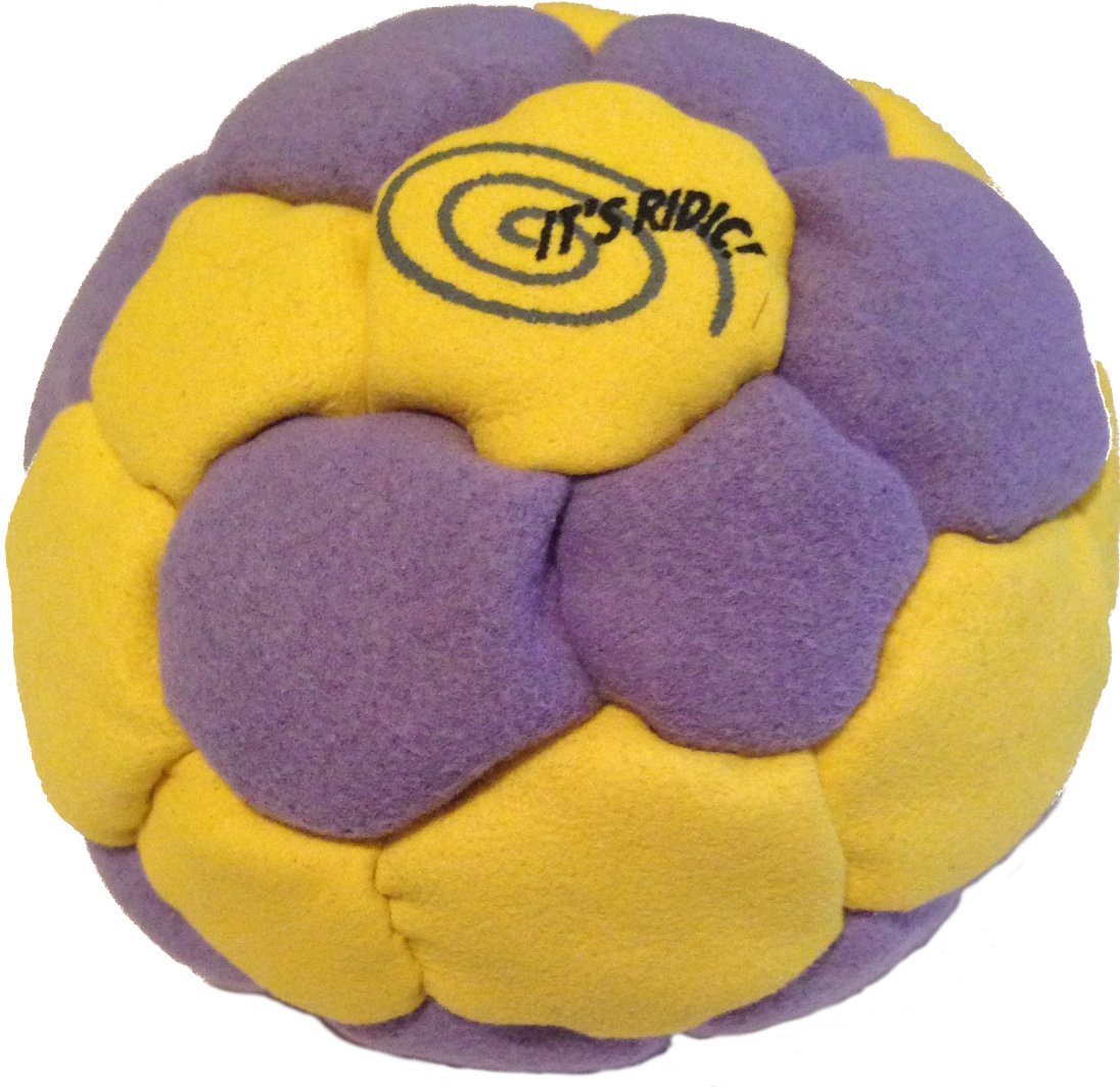 Spiral Pellet Filled 32-Panel Hacky Sack Footbag