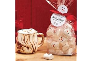 Two's Company Snowman Marshmallow Candy in Gift Bag, White
